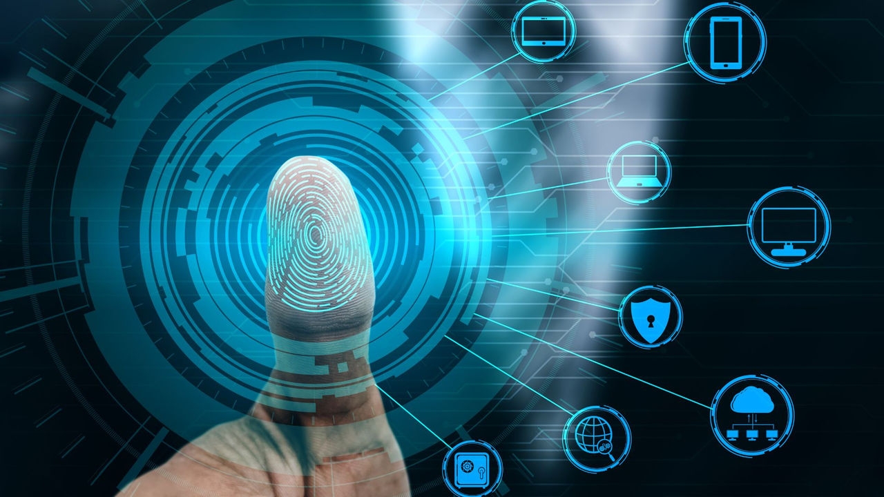 Digital security and private data access by using digital fingerprint scanner concept