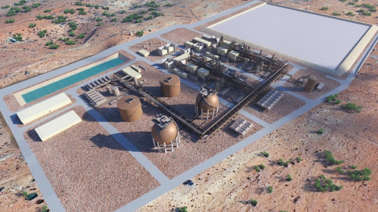 A compressed air energy storage facility in an Outback location concept